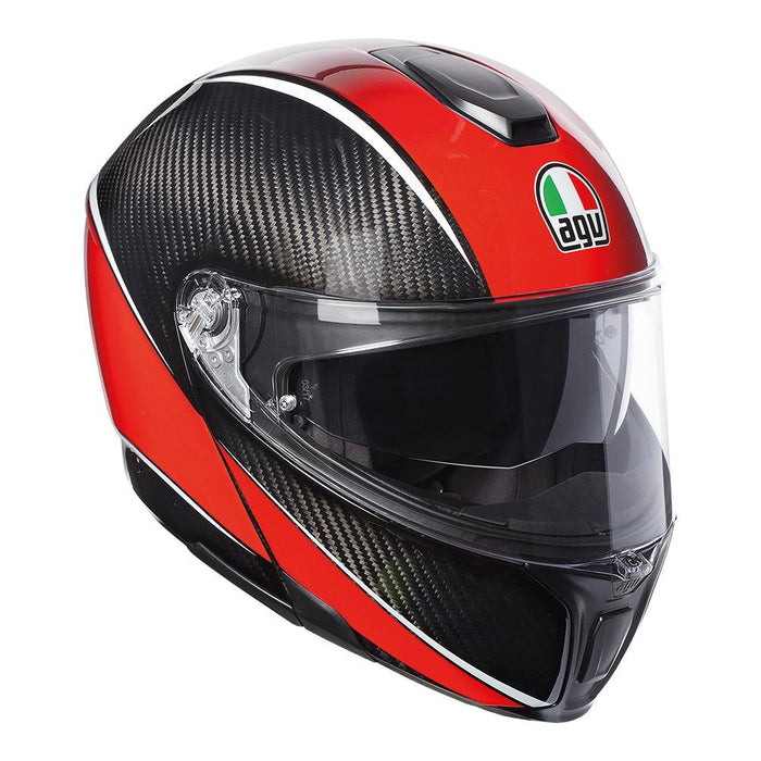 AGV Sportmodular Multi Helmet Motorcycle Helmets AGV Aero Carbon/Red XS 