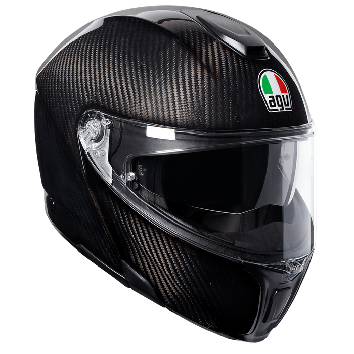 AGV Sportmodular Solid Helmet Motorcycle Helmets AGV Glossy Carbon XS 