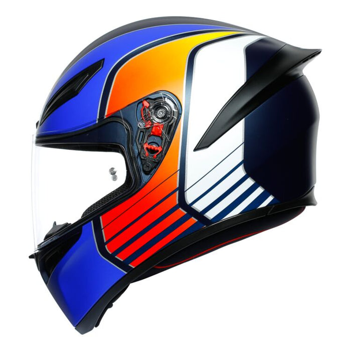 AGV K1 Power Helmet in Matte Dark Blue/Orange/White