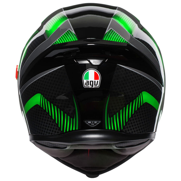 AGV K5 S Hurricane 2.0 Helmets - Maxi Pinlock in Black/Green 