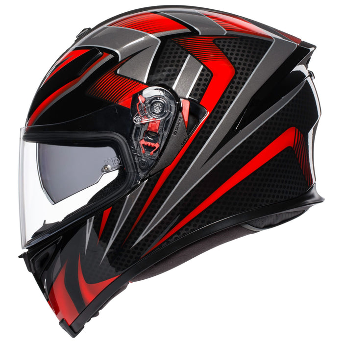 AGV K5 S Hurricane 2.0 Helmets - Maxi Pinlock in Black/Red
