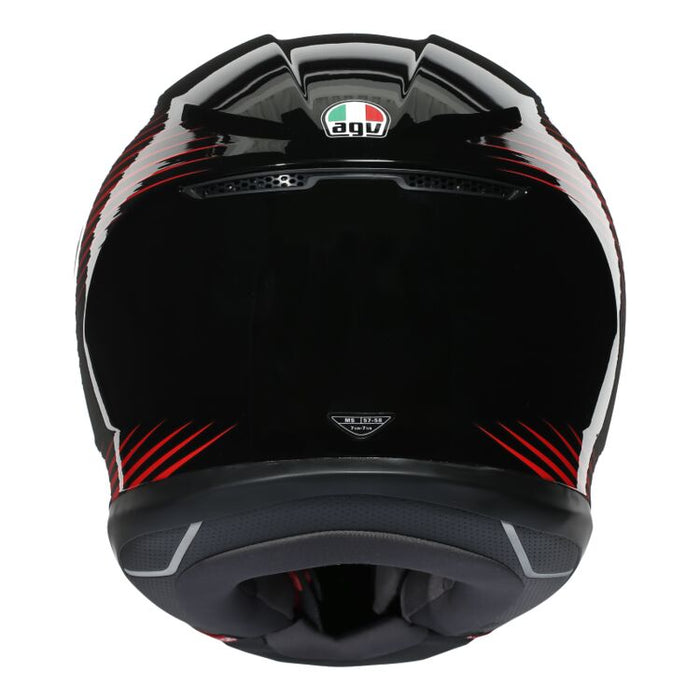 AGV K6 Rush Helmet in Black/Red