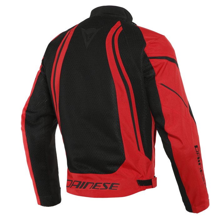 Dainese Air Crono 2 Tex Jacket in Black/Lava Red/Lava Red