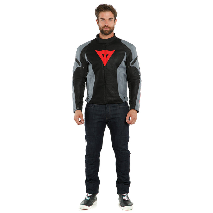 Dainese Air Crono 2 Tex Jacket in Black/Charcoal Grey/Charcoal Grey