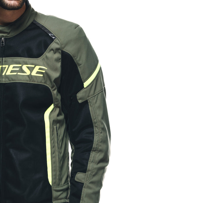 Dainese Air Frame 3 Tex Jacket in Army Green/Black/Fluo Yellow