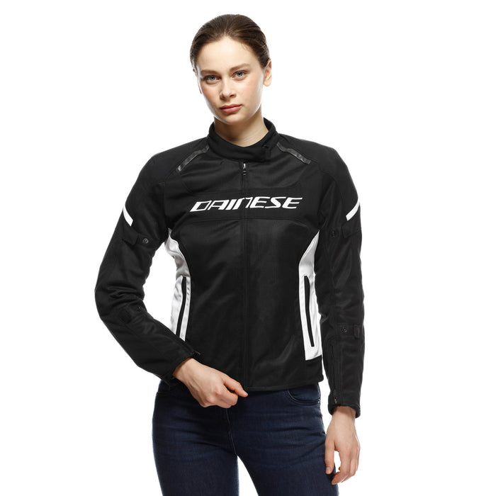 Dainese Air Frame 3 Tex Lady Jacket in Black/White/White