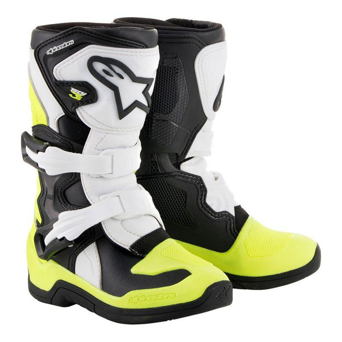Alpinestars Kids Tech 3S Motocross/Off-Road Boots Motocross Boots Alpinestars Black/White/Fluo Yellow 10