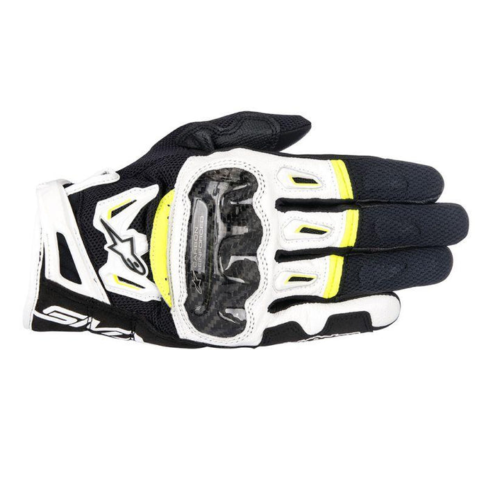 Alpinestars SMX-2 Air V2 Carbon Gloves Men's Motorcycle Gloves Alpinestars Black/White/Fluo Yellow S 