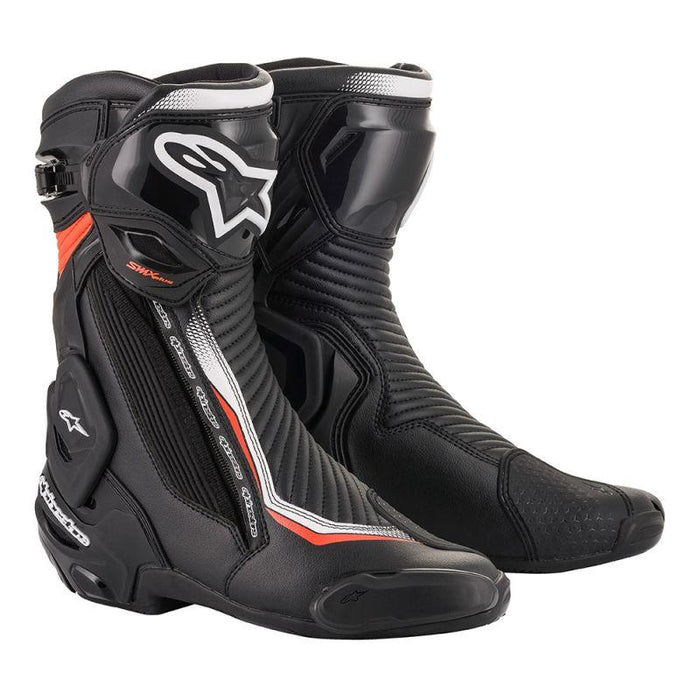 Alpinestars SMX Plus V2 Boots Men's Motorcycle Boots Alpinestars Non-Vented Black/White/Red Fluo 41