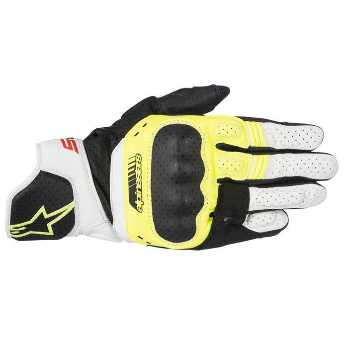 Alpinestars SP-5 Leather Gloves Women's Motorcycle Gloves Alpinestars Black/Fluo Yellow/White S 