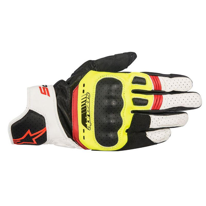 Alpinestars SP-5 Leather Gloves Women's Motorcycle Gloves Alpinestars Black/Fluo Yellow/White/Fluo Red S 