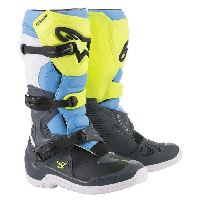 Alpinestars Tech 3 Boots Motocross Boots Alpinestars Gray/Yellow Fluo/Cyan 7