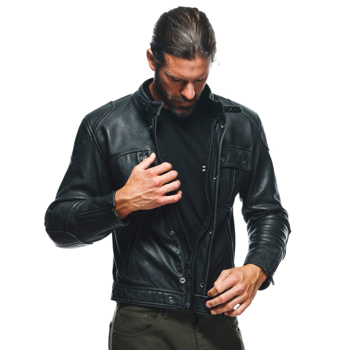 Dainese Atlas Leather Jacket in Black