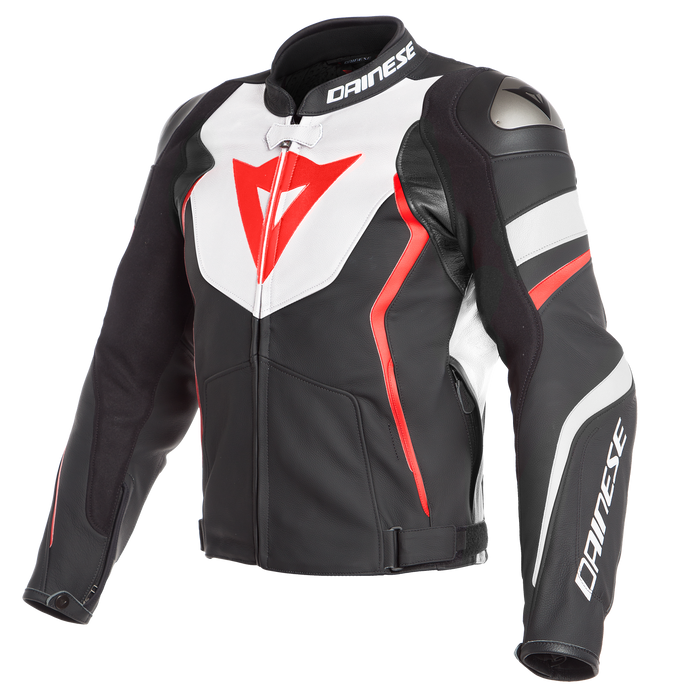 Dainese Avro 4 Jacket in Matte Black/White/Fluo Red 2022