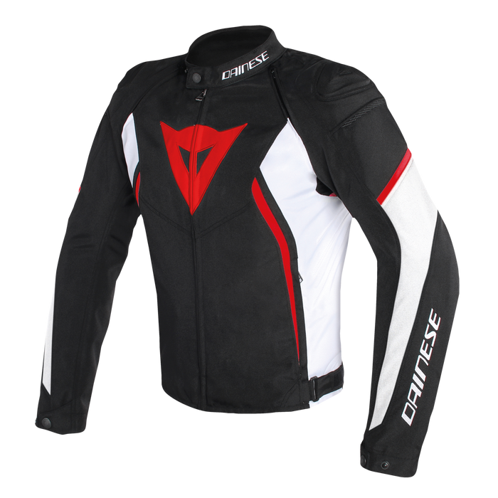 Dainese Avro D2 Tex Jacket in Black/White/Red