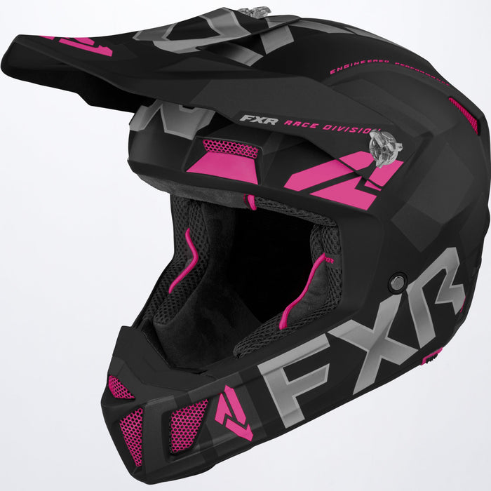 FXR Clutch Evo Helmet in Black/Electric Pink