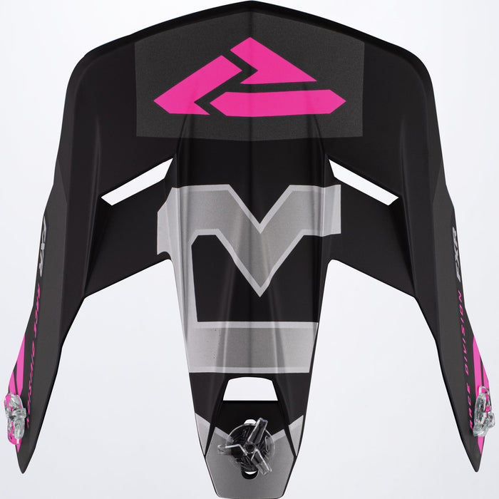FXR Clutch Evo Helmet Peak in Black/Electric Pink