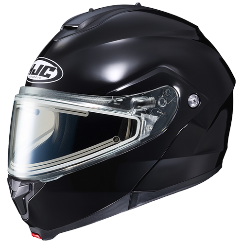 HJC C10 Solid With Dual-Lens Electric Shield Snow Helmet in Black