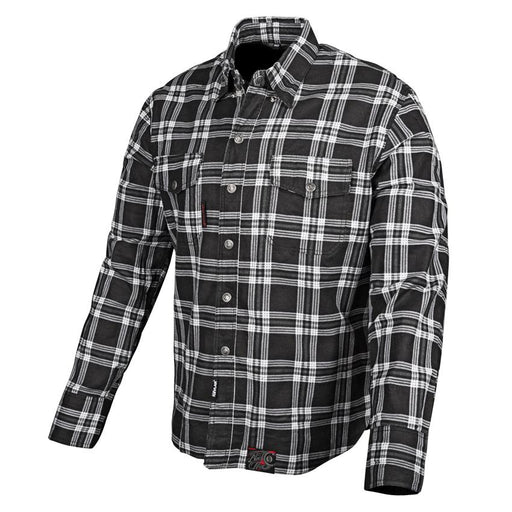 SPEED AND STRENGTH Black Nine™ Reinforced Moto Shirt in Gray/Black