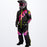 FXR CX Child Monosuit in Black/Raspberry Fade/Hi Vis