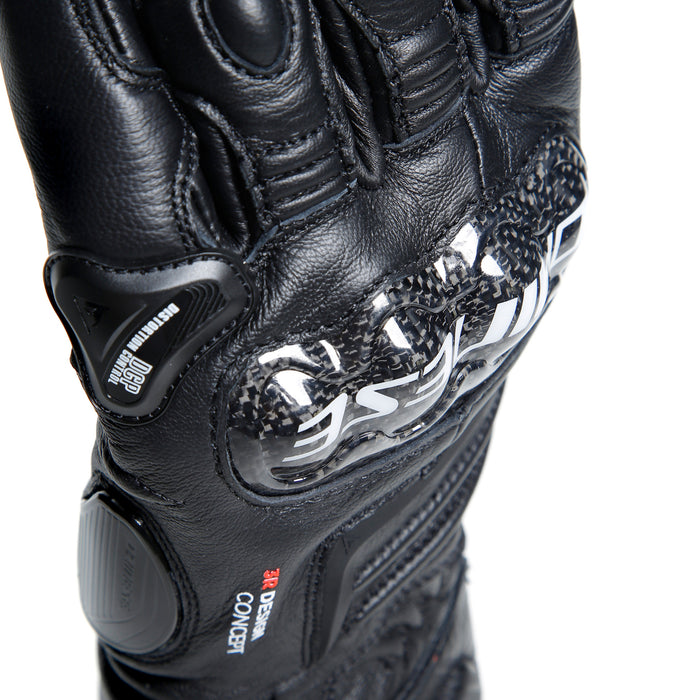 Dainese Carbon 4 Long Leather Gloves in Black/Black/Black