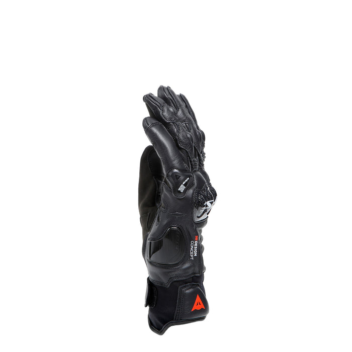 Dainese Carbon 4 Short Leather Gloves in Black/Black