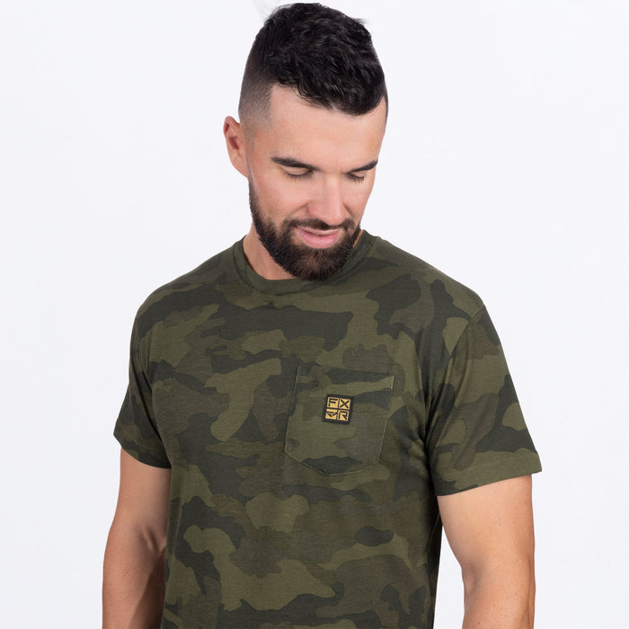 FXR Work Pocket Premium T-shirt in Army Camo