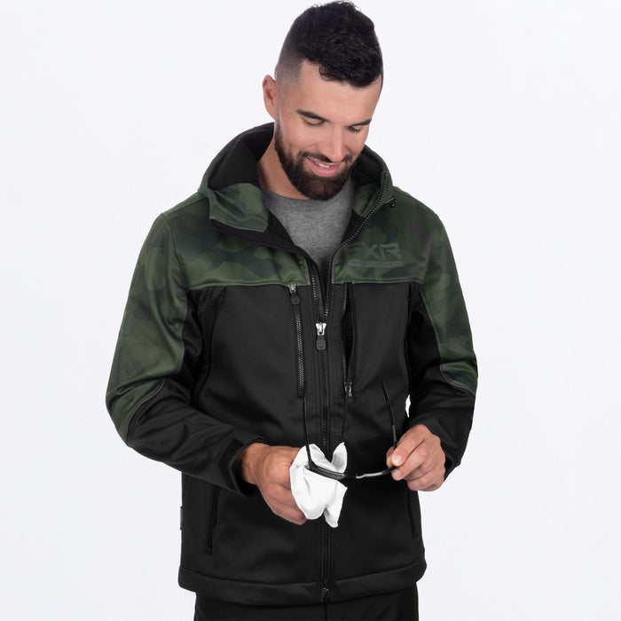 FXR Pro Softshell Jacket in Black/Army Camo