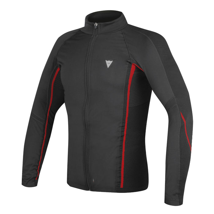 Dainese D-Core No-Wind Thermo Long Sleeve Tee in Black/Red