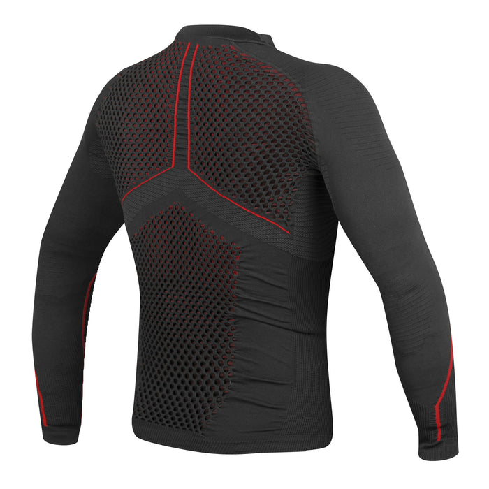 Dainese D-Core No-Wind Thermo Long Sleeve Tee in Black/Red