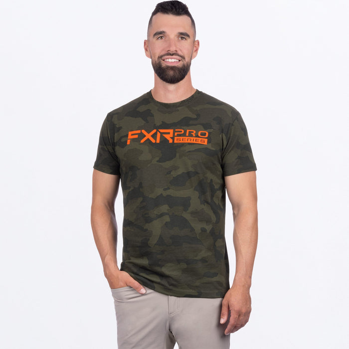 FXR Pro Series Premium T-shirt in Army Camo/Orange