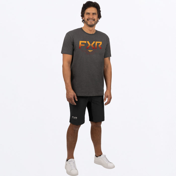 FXR Helium Premium T-shirt in Charcoal Heather/Flame