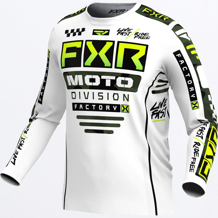 FXR Podium Gladiator MX Jersey in White/Camo