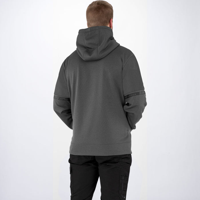 FXR Race Division Tech Pullover Hoodie in Grey Heather/Black
