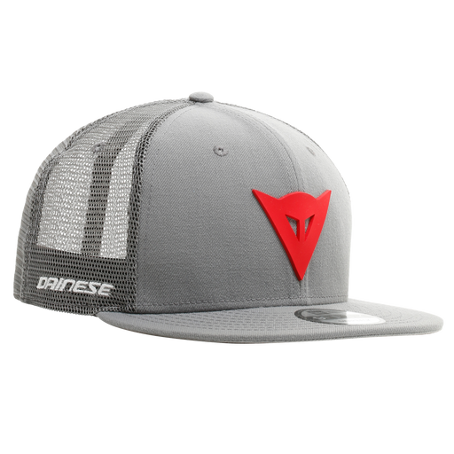 Dainese 9Fifty Trucker Snapback Cap in Grey/Red