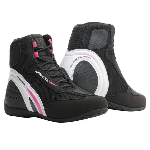Dainese Motorshoe D1 Air Lady Shoes Women's Motorcycle Boots Dainese BLACK/WHITE/FUCHSIA 36 