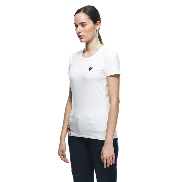 Dainese Lady T-shirt Logo in White/Black