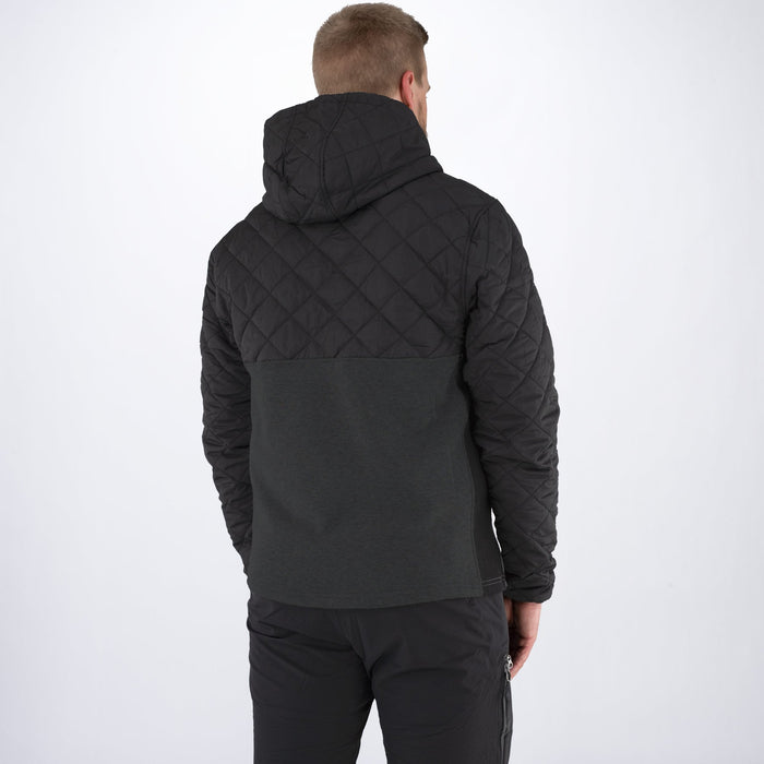 FXR Tracker Quilted Pullover Hoodie in Black/Hi-Vis