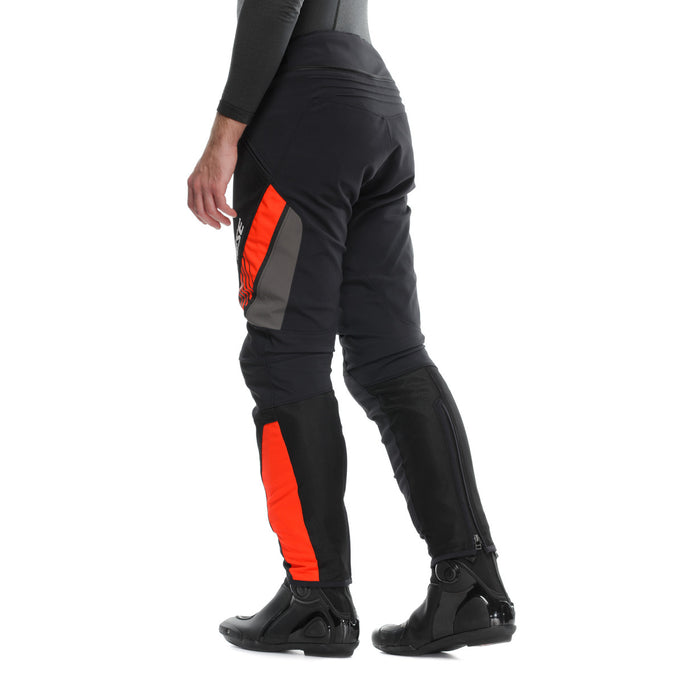 Dainese Drake 2 Air Absoluteshell Pants in Black/Red-Fluo