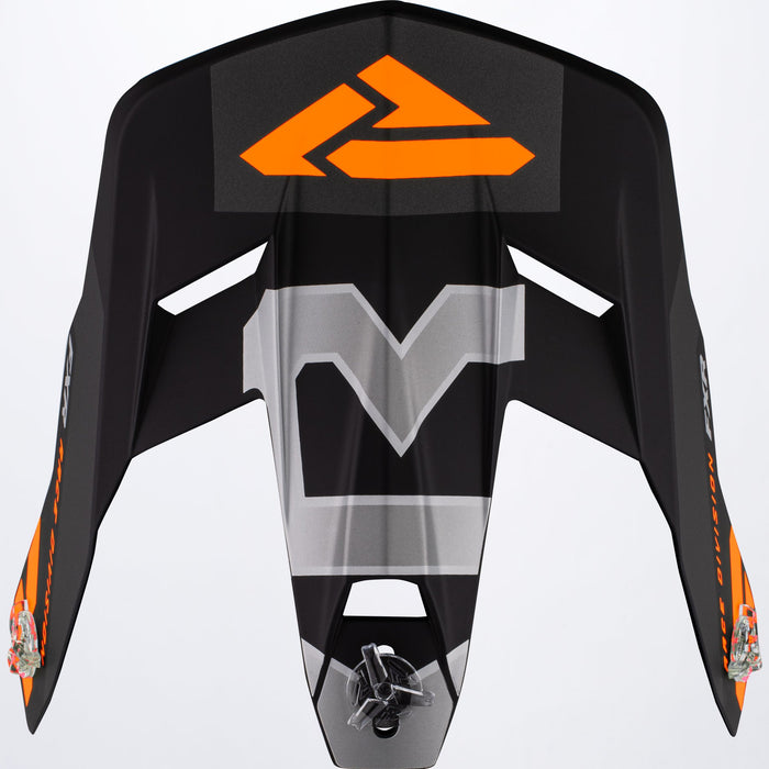 FXR Clutch Evo Helmet Peak in Black/Orange