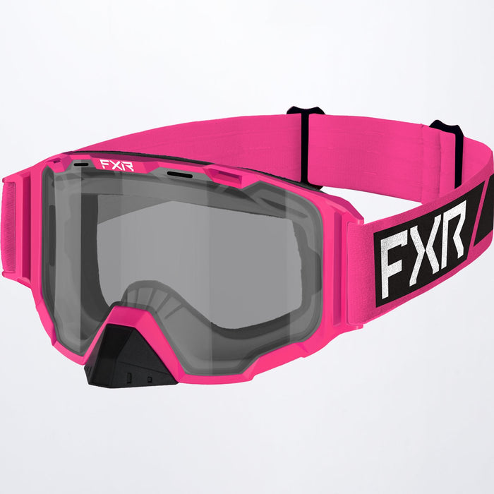 FXR Maverick Clear Youth Goggle in E-Pink