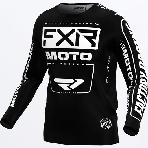 FXR Clutch MX Jersey in Black/White