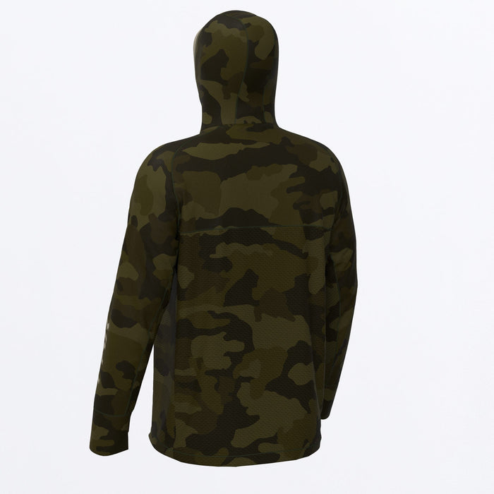 FXR Pro Air UPF Pullover Hoodie in Army Camo/Stone