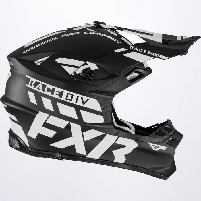 FXR Blade Race Div Helmet in Black/White