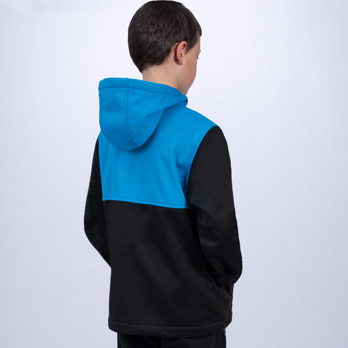 FXR Helium Softshell Youth Jacket in Black/Blue/Hi Vis
