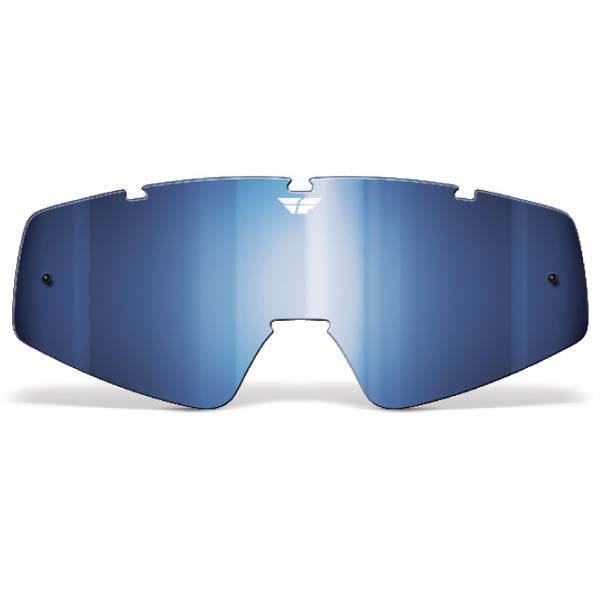 FLY RACING Youth Focus/Zone Lens Chrome/Blue Youth Motocross Goggles Fly Racing 