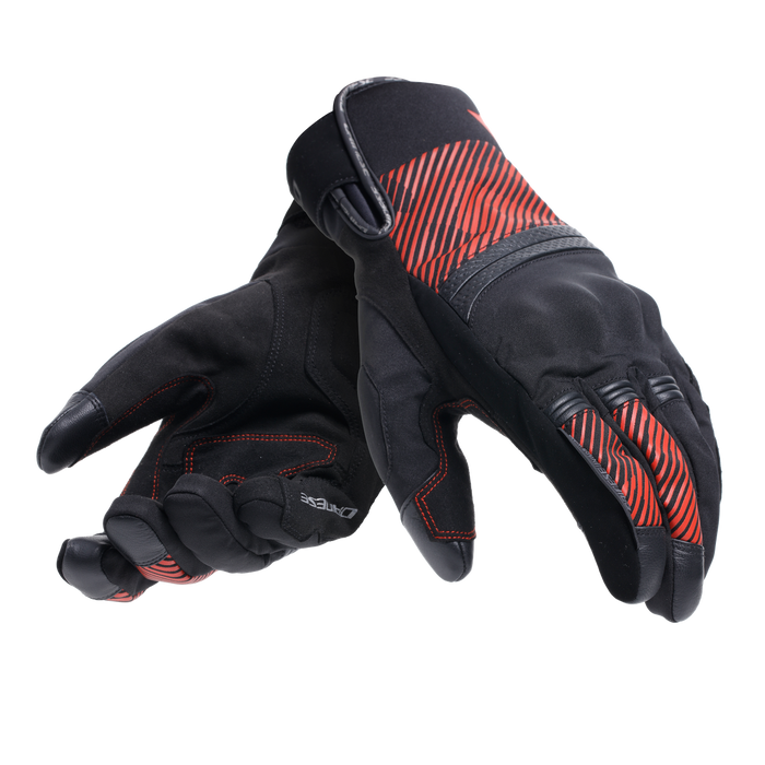 Dainese Fulmine D-Dry Gloves in Black/Red