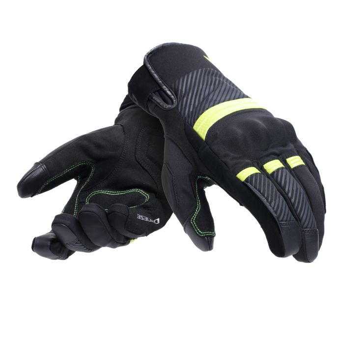Dainese Fulmine D-Dry Gloves in Black/Yellow Fluo/Grey