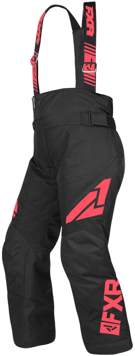 FXR Ch Clutch Pant Black/Coral Child & Youth Snowmobile Pants FXR