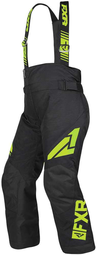 FXR Ch Clutch Pant Black/Lime Child & Youth Snowmobile Pants FXR